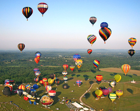 Champagne balloon flight